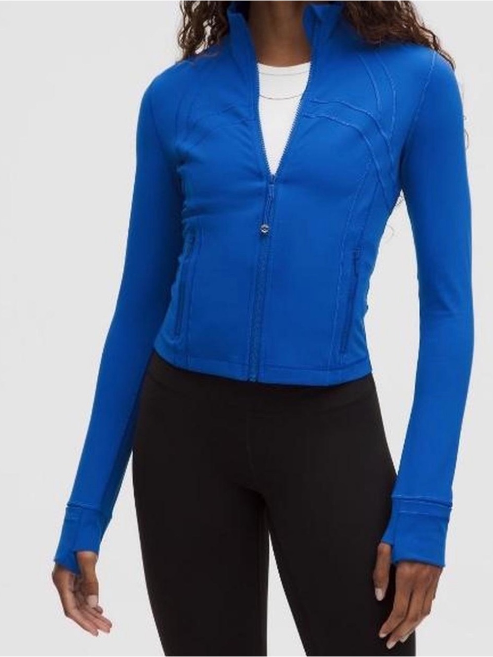 NWT LULULEMON CROPPED DEFINE JACKET GALACTIC COBALT SIZE 0